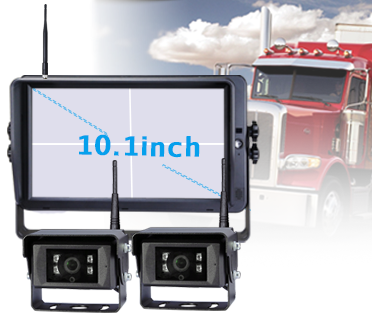 The Wireless Reversing Camera Kit features a 10.1-inch monitor and four industrial-grade cameras, making it perfect for use as truck cameras or forklift cameras. Built for heavy-duty applications, this advanced system ensures outstanding performance and dependable reliability in demanding environments.
