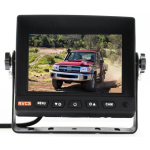 A 5-inch AHD rear-view reversing monitor with a clear HD display, supports two cameras with audio input. Designed for light commercial and domestic vehicles, with optional suction, fan, or butterfly bracket mounts.