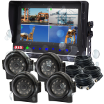 Waterproof Quad 7inch Monitor Adjustable Eyeball Camera to Focus on a Particular Area 90° Commercial and Domestic Application (KMQW74*52)