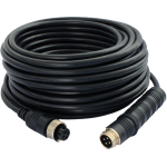 A 10m waterproof 4-pin aviation extension cable designed for reversing camera systems in cars, caravans, trucks, and trailers. Features secure screw-in 4-pin aviation connectors with rubber O-rings for a waterproof, dustproof, and vibration-resistant connection. Made from durable airline aviation cable, it ensures stable and interference-free video transmission, enhancing rear-view visibility and safety in all conditions.