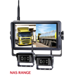 10.1-Inch HD 1080P Touch Screen Wireless Reversing Camera Monitor Kit with 2 Cameras – Industrial-Grade System Designed for Trucks and Heavy Machinery.