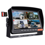 A 7-inch HD reversing monitor with a vivid 720P display, designed for light commercial and domestic use. It supports up to four cameras, allowing for quad split-screen viewing for enhanced visibility. The built-in recording function provides added security, making it ideal for caravans, trucks, 4WDs, and commercial vehicles. With excellent picture quality, it ensures clear and reliable monitoring for safer driving and reversing.