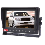 A 7-inch AHD reversing monitor with a high-resolution display, designed for cars, caravans, trucks, and heavy-duty vehicles. Supports two cameras but displays a single view, providing clear, stable visibility with a secure wired connection.