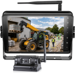10 Inch AI Digital Wireless Camera Kit with one HD 1080P battery magnetic camera for forklifts, telehandlers and heavy machinery.