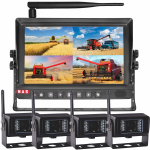 9-inch HD 1080P quad digital wireless reversing camera system featuring four camera inputs and simultaneous quad view. Designed for trucks, agricultural machinery, mining vehicles, and commercial fleets. Industrial-grade built to withstand tough Australian conditions, ideal for improving safety, reducing blind spots, and enhancing driver visibility.