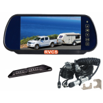 7inch Mirror Vision Monitor Clips Over Existing Mirror, 140 Degree Quality Number Plate Camera. Monitor Supports Two Cameras, Option to Add Extra Camera (RV-HDMSD87T1CHDFV140Au-RVCS).