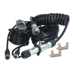 Woza Cable 4m Spring Curly Cable Kit with 10M and 15M extension cables for caravan and trailer reversing cameras. Durable, flexible, and designed for Australian conditions.
