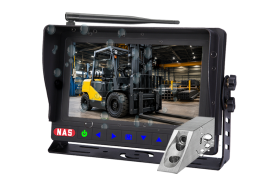 Industrial forklift camera system with waterproof monitor and stainless steel camera
