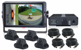 ‌360° Vehicle Surround View System:‌ Features a 7-inch HD touchscreen display, four 1080P fisheye cameras, and a panoramic processing unit. Delivers a genuine 360° overhead bird's-eye perspective. Built to industrial-grade standards.