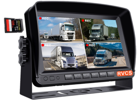 A 7-inch HD reversing monitor with a vivid 720P display, designed for light commercial and domestic use. It supports up to four cameras, allowing for quad split-screen viewing for enhanced visibility. The built-in recording function provides added security, making it ideal for caravans, trucks, 4WDs, and commercial vehicles. With excellent picture quality, it ensures clear and reliable monitoring for safer driving and reversing.