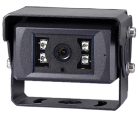 Commercial-grade NTSC reversing camera with Sharp CCD sensor, 120°, 60°, or 30° lens options, IP69K waterproof rating & black or white housing.