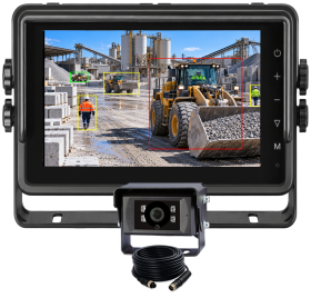 7 Inch AI 1 Camera Wired System for Trucks and Heavy Equipment