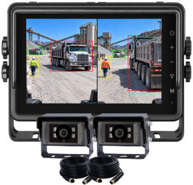 7 Inch AI 2 Camera Wired System with Split Screen Viewing