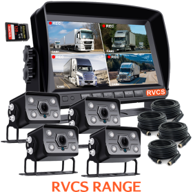 HD 720P 7inch Quad Monitor with 110° Viewing Angle Cameras and Cable Recording Function (TR-QMH74*67Rec)