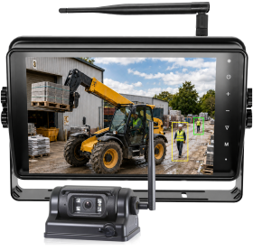 10 Inch AI Digital Wireless Camera Kit with one HD 1080P battery magnetic camera for forklifts, telehandlers and heavy machinery.