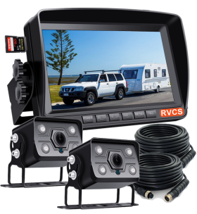 7inch HD Dual Screen Monitor Two Backup Cameras DVR Excellent Image Quality (TR-DMH76767Rec)