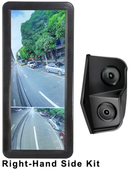 12.3" AI Blind Spot Monitor for Trucks | Dual HD Cameras, DVR, G-Sensor | Industrial Vehicle Safety