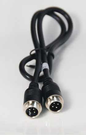 A 300mm male-to-male reversing camera extension cable with heavy-duty 4-pin aviation connectors designed for a secure, vibration-resistant connection. The push-in and screw-tight design ensures a stable fit, while rubber O-rings provide a waterproof and dustproof seal, making it ideal for harsh environments. Made from high-quality airline aviation cable, this adapter is used when existing cables have opposite connections to standard NAS reversing camera cables.