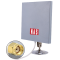 Close-up of a 2.4GHz 14dBi high gain wireless directional panel antenna, designed to boost signal strength for digital reversing camera kits. Ideal for farms, trucks, and road trains, this long-range antenna is commonly mounted on the rear of truck cabs to improve reception over long distances or through signal-blocking obstacles like grain dust. The image shows the antenna's sturdy panel build, with mounting brackets and durable weather-resistant casing suitable for harsh Australian environments.
