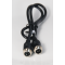 A 300mm male-to-male reversing camera extension cable with heavy-duty 4-pin aviation connectors designed for a secure, vibration-resistant connection. The push-in and screw-tight design ensures a stable fit, while rubber O-rings provide a waterproof and dustproof seal, making it ideal for harsh environments. Made from high-quality airline aviation cable, this adapter is used when existing cables have opposite connections to standard NAS reversing camera cables.