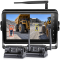 7 Inch AI Digital Wireless Camera Kit with two HD 1080P battery magnetic cameras for forklifts, telehandlers and heavy machinery.