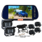 Quality Caravan Reversing Camera Kit - Two Cameras Choose Camera Angles to Enhance Driver Vision.  Rear Vision Mirror Monitor , Two Cameras and a Two Camera Suzie Squiggly Cable. (RV-HDMSD87T2C2*02-RVCS)