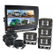 9-inch Quad Rear View Reversing Camera Kit, comprising a quad monitor & four HD 1080P 120° waterproof reversing cameras. A cost-effective solution with the added benefit of customization of cable lengths - Light Commercial (RV-HDMSD9Quad4*CHD15 - RVCS)